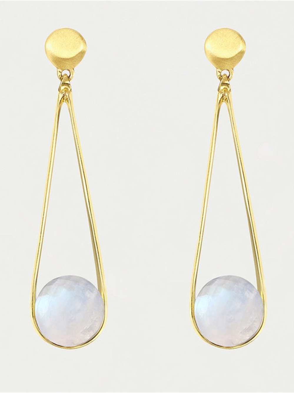 Dean Davidson Mini Ipanema Earrings Gold Moonstone 1.2” Drop